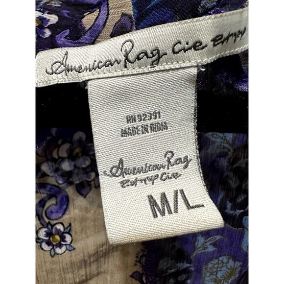 American Rag Womans Kimono Size M/L Floral Whimsigoth Beachy Ethereal Whimsical - Picture 2 of 14